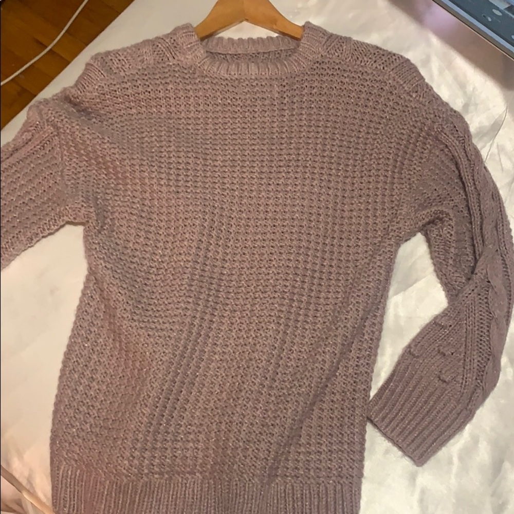 purple sweater, size S